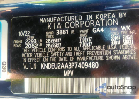 2023 Kia Seltos S из США, поврежденный, VIN KNDEU2AA3P7409480